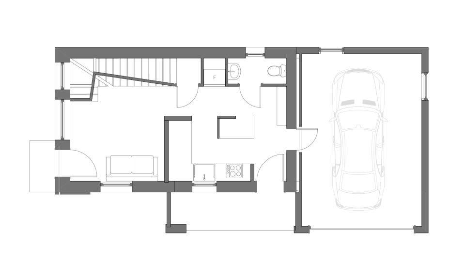 The Diagon Alley passive house combines modern design and a super-insulated building envelope. It has two bedrooms in 650 sq ft. | www.facebook.com/SmallHouseBliss