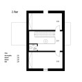 floor plan of a small contemporary cottage in Stribrna Skalice by Prodesi