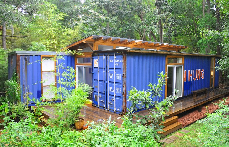 The Savannah Project, an artist's home and studio built from a pair of repurposed shipping containers. | www.facebook.com/SmallHouseBliss