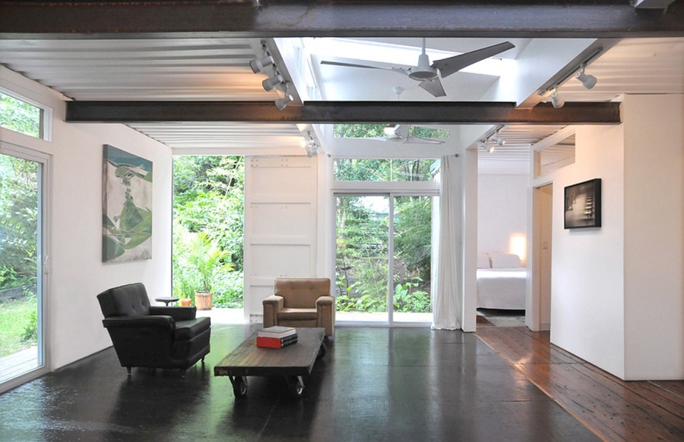 The Savannah Project, an artist's home and studio built from a pair of repurposed shipping containers. | www.facebook.com/SmallHouseBliss