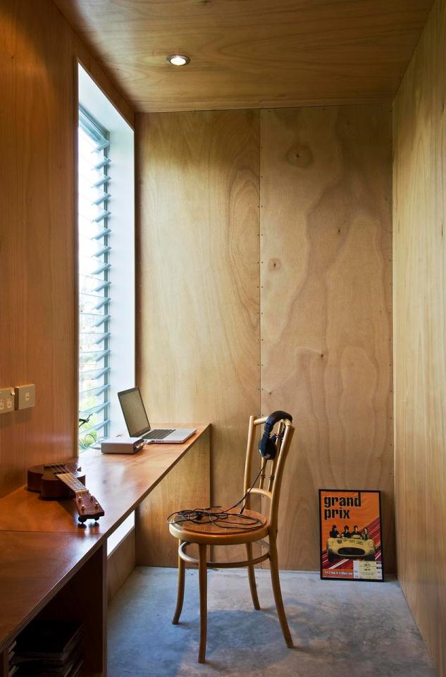 A musician's bachelor pad sits in the middle of an apple orchard. It has one bedroom and a study in 861 sq ft. | www.facebook.com/SmallHouseBliss