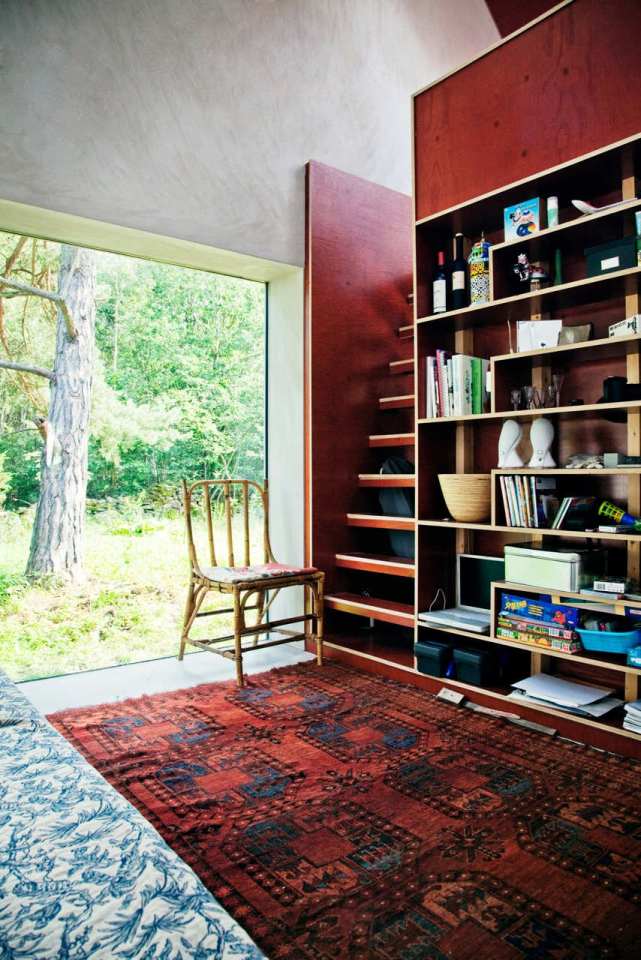 This small summer house in Sweden was inspired by local barns. It has an open interior with two sleeping spaces in 689 sq ft. Straightforward design and simple materials kept the cost down. | www.facebook.com/SmallHouseBliss