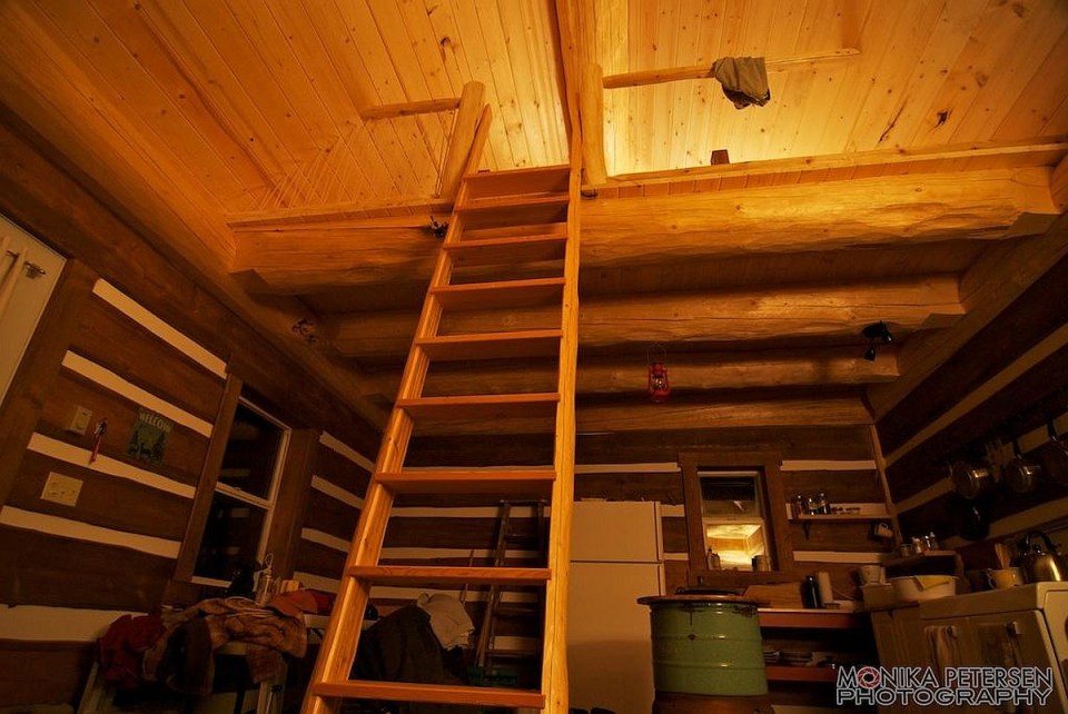 A small post and beam cabin in the woods of British Columbia. It has a 320 sq ft ground floor plus a loft. | www.facebook.com/SmallHouseBliss