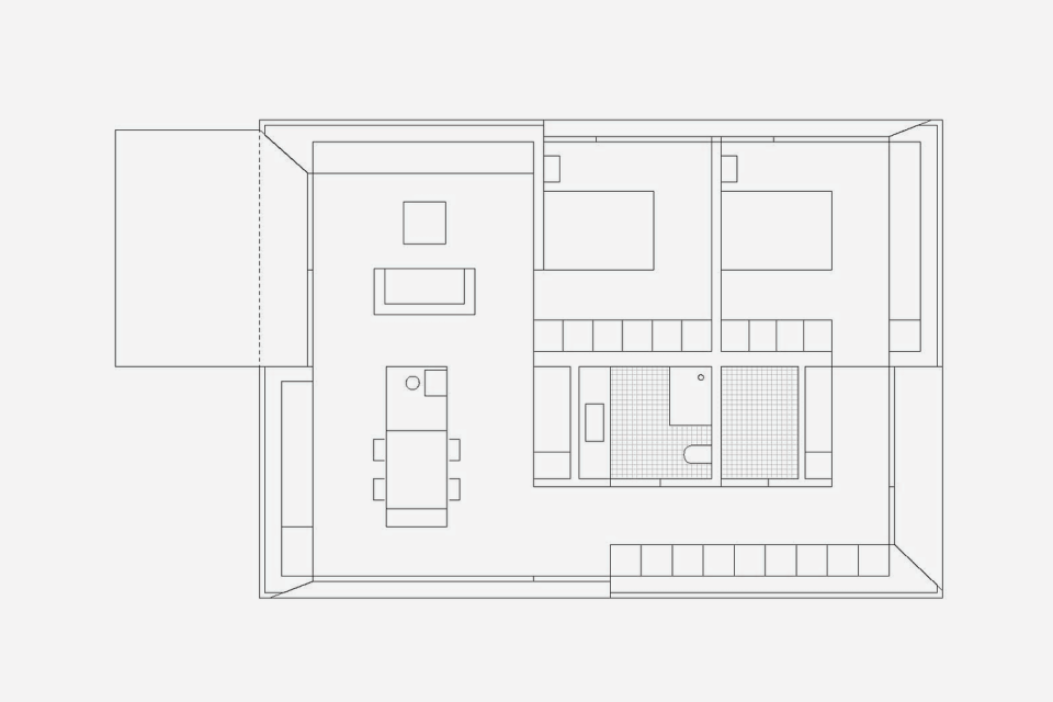 Located in the Austrian Alps, "House for Gudrun" is a small and modern version of the traditional Alpine chalet. It has two bedrooms in 969 sq ft. | www.facebook.com/SmallHouseBliss