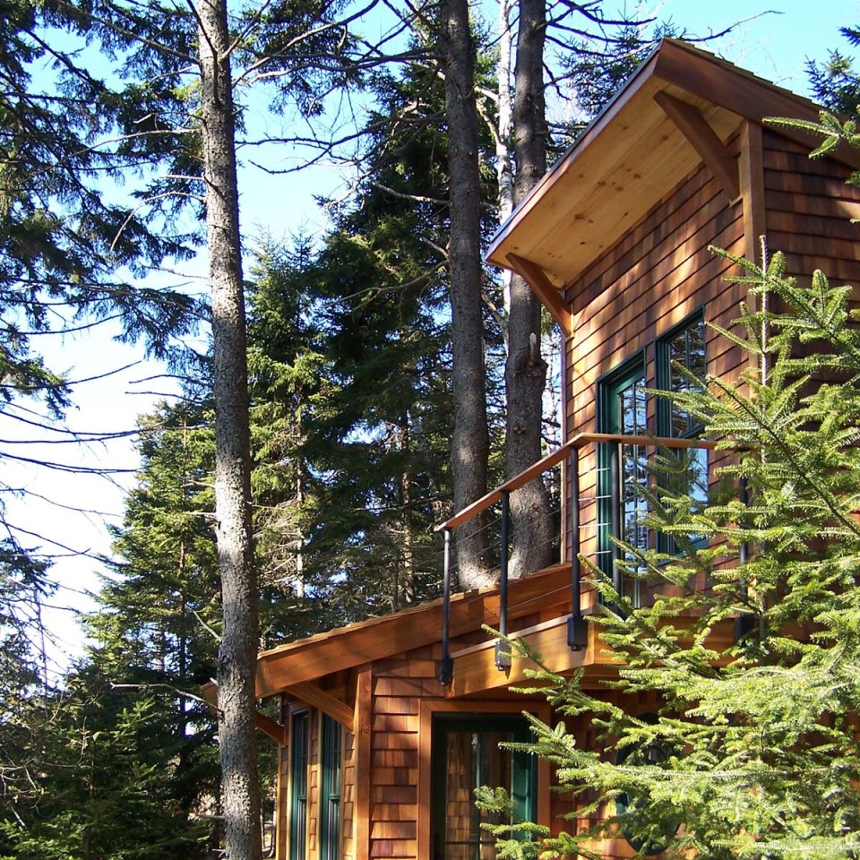 This 350 sq ft "treehouse" is used as a playhouse and family hangout space. | www.facebook.com/SmallHouseBliss