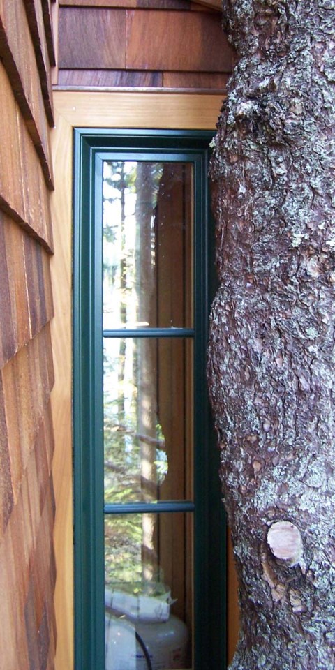 This 350 sq ft "treehouse" is used as a playhouse and family hangout space. | www.facebook.com/SmallHouseBliss