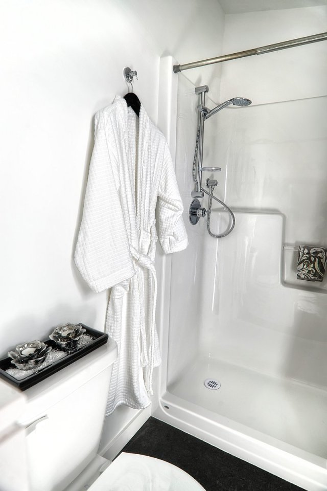 Studio37, a modern prefab cottage designed to be wheelchair accessible. It has one bedroom in 400 sq ft. | www.facebook.com/SmallHouseBliss