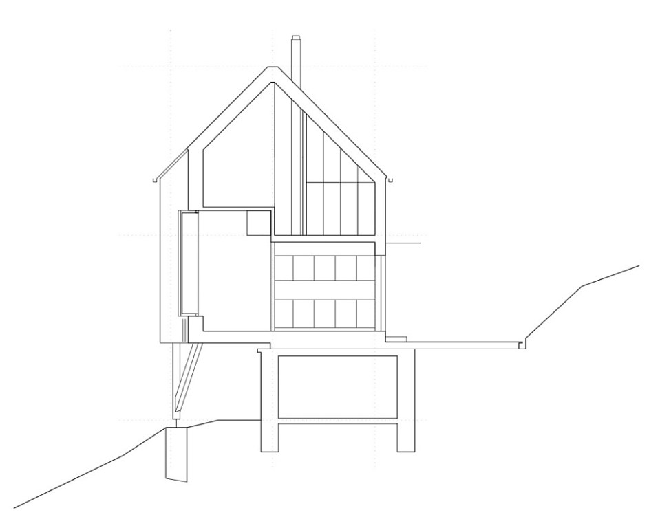 A hexagon-shaped plan was chosen to maximize views and daylight in this small house that has 2 bedrooms in 1,012 sq ft. | www.facebook.com/SmallHouseBliss
