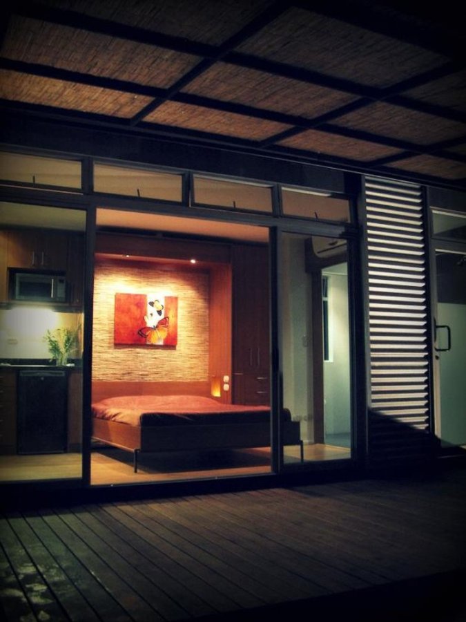 The Casa Cúbica vacation home, built from a 20' shipping container, sleeps up to four. | www.facebook.com/SmallHouseBliss