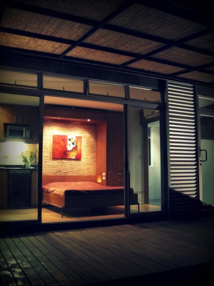 The Casa Cúbica vacation home, built from a 20' shipping container, sleeps up to four. | www.facebook.com/SmallHouseBliss