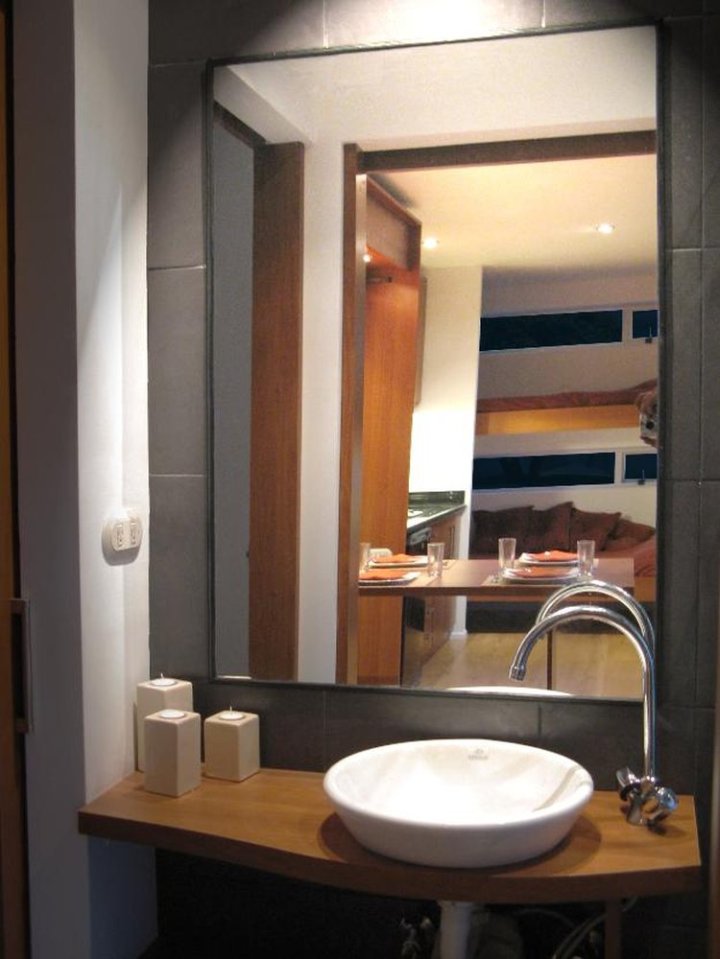 The Casa Cúbica vacation home, built from a 20' shipping container, sleeps up to four. | www.facebook.com/SmallHouseBliss