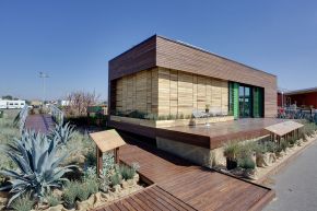 Harvest House, a 760 sq ft 1 bedroom wheelchair friendly house entered in Solar Decathlon 2013 | www.facebook.com/SmallHouseBliss