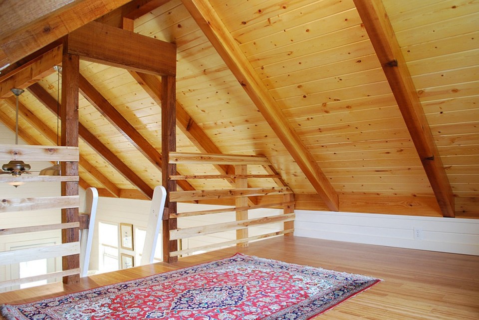 This Texas Hill Country cottage by Kanga Room Systems is a 480 sq ft studio with loft bedroom plus 432 sq ft of porches | www.facebook.com/SmallHouseBliss