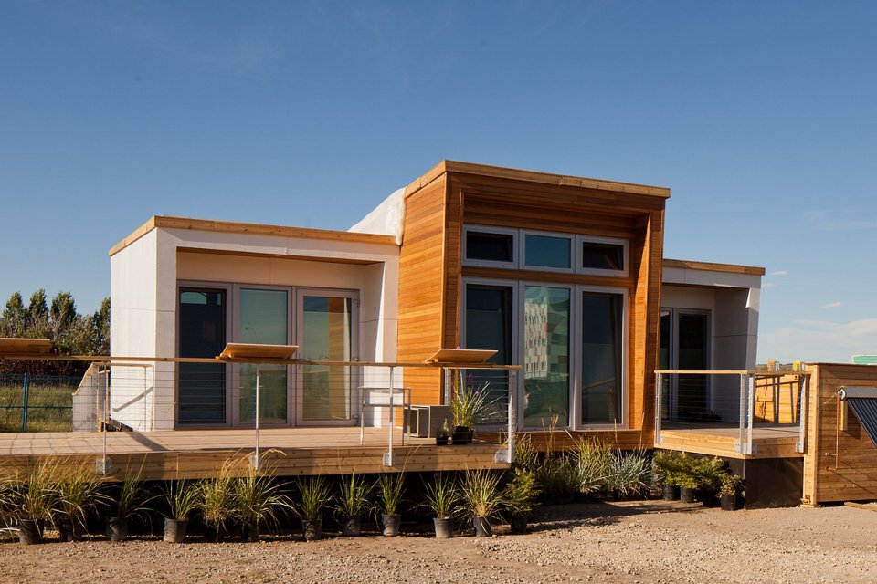 Solar Decathlon 2013 competitor Borealis was designed for housemates, with two private suites sharing a kitchen and bath. | www.facebook.com/SmallHouseBliss