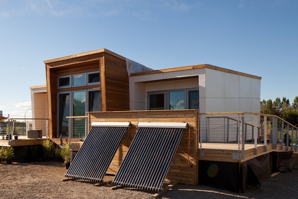 Solar Decathlon 2013 competitor Borealis was designed for housemates, with two private suites sharing a kitchen and bath. | www.facebook.com/SmallHouseBliss