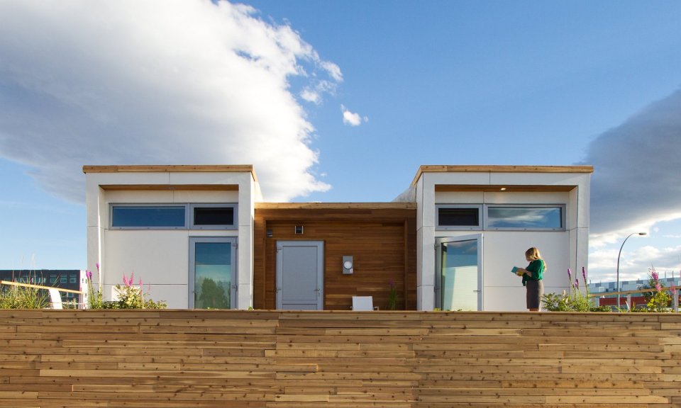 Solar Decathlon 2013 competitor Borealis was designed for housemates, with two private suites sharing a kitchen and bath. | www.facebook.com/SmallHouseBliss
