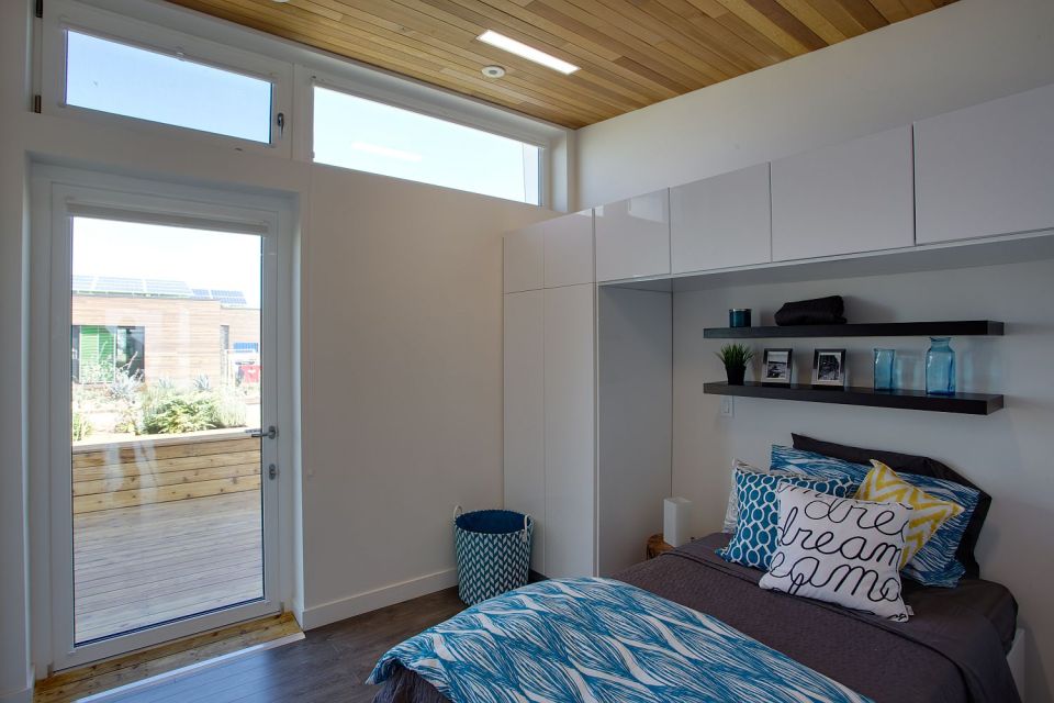 Solar Decathlon 2013 competitor Borealis was designed for housemates, with two private suites sharing a kitchen and bath. | www.facebook.com/SmallHouseBliss