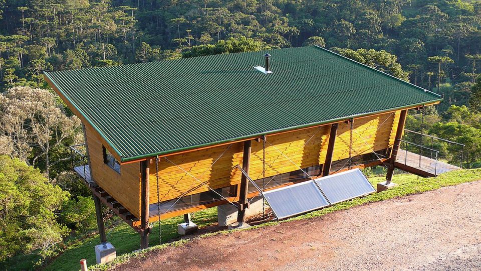 A small wooden house in the mountains of southeastern Brazil with 1 bedroom in 538 sq ft | www.facebook.com/SmallHouseBliss