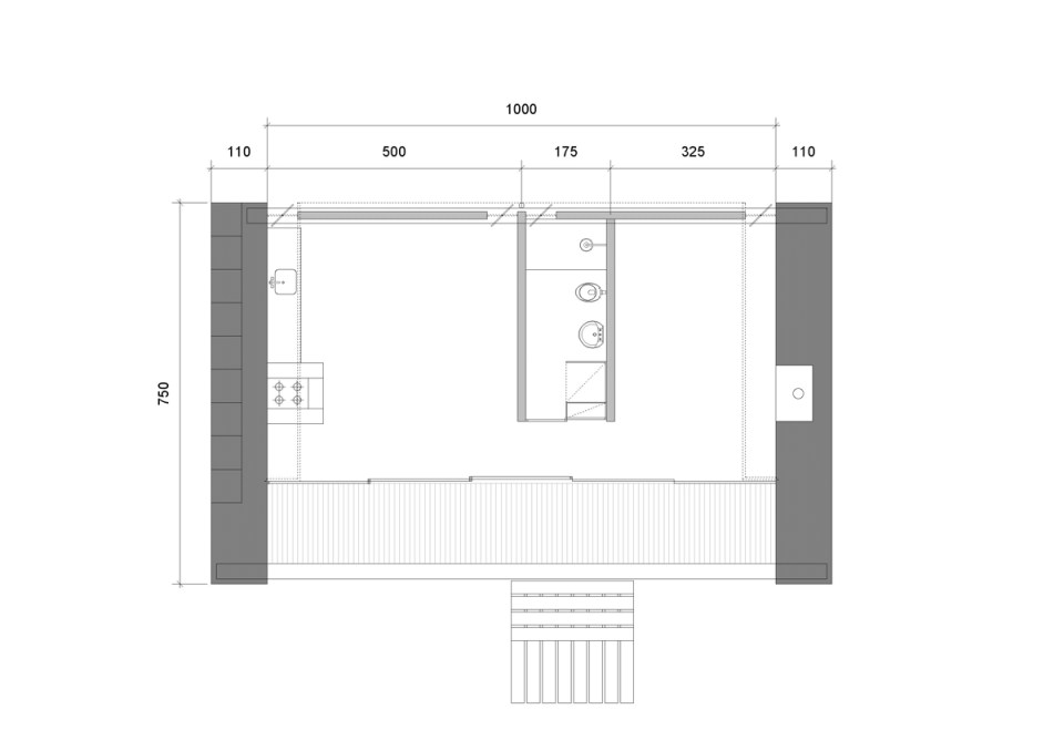 Casa Rio Bonito, a modern cabin in the Brazilian rainforest, has 1 bedroom in 753 sq ft | www.facebook.com/SmallHouseBliss