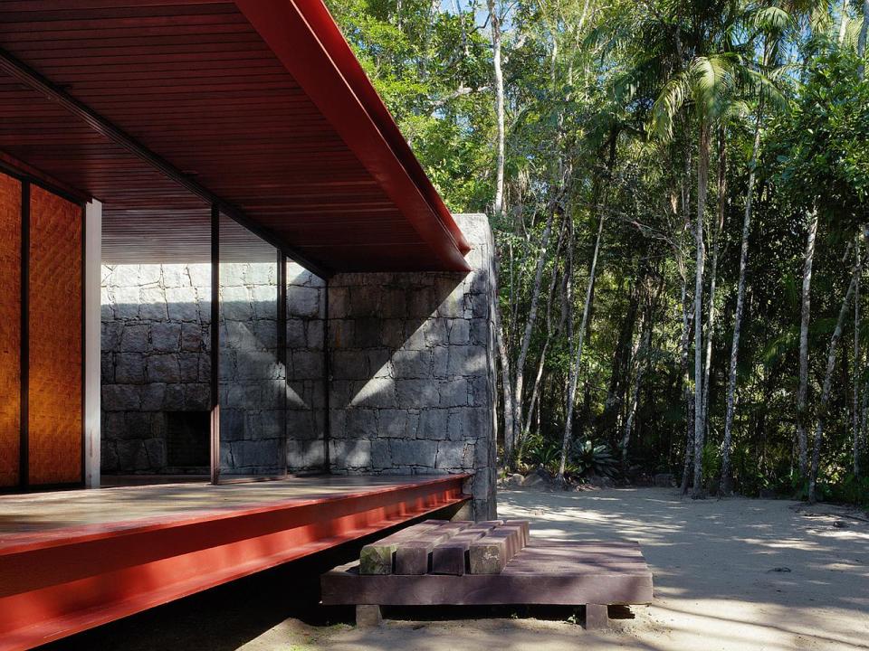 Casa Rio Bonito, a modern cabin in the Brazilian rainforest, has 1 bedroom in 753 sq ft | www.facebook.com/SmallHouseBliss
