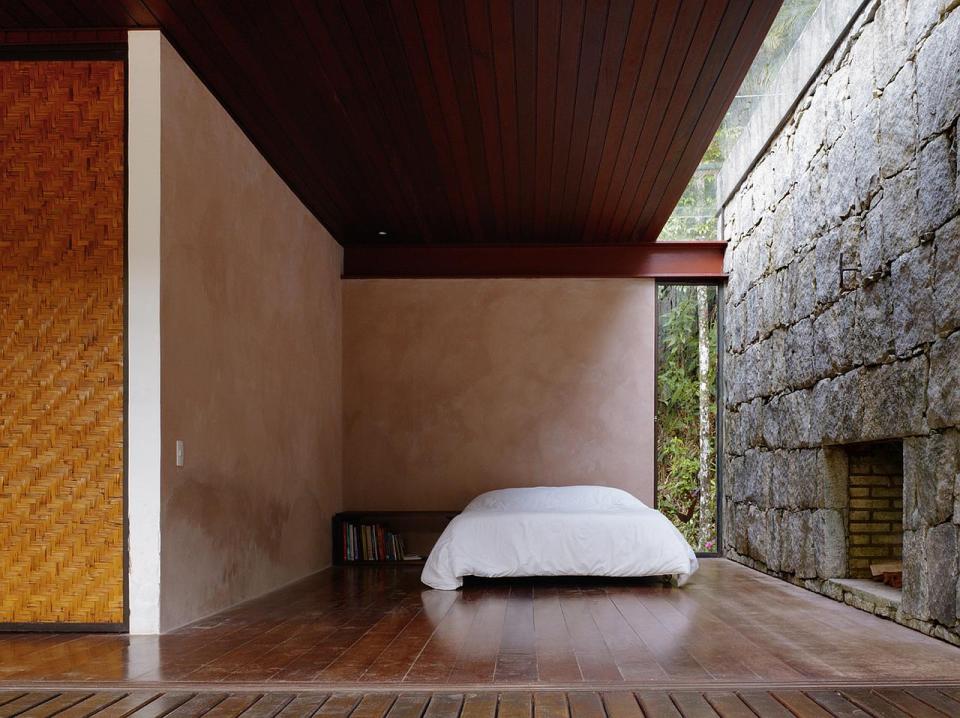 Casa Rio Bonito, a modern cabin in the Brazilian rainforest, has 1 bedroom in 753 sq ft | www.facebook.com/SmallHouseBliss