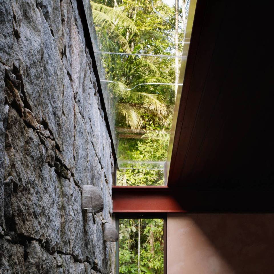 Casa Rio Bonito, a modern cabin in the Brazilian rainforest, has 1 bedroom in 753 sq ft | www.facebook.com/SmallHouseBliss