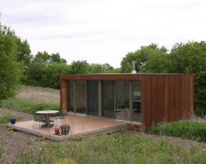 The Arado weeHouse, a modern prefab cabin with 336 sq ft, was the original weeHouse by Alchemy Architects | www.facebook.com/SmallHouseBliss