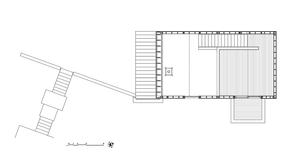 The Polygon Studio, a sculpture studio and guesthouse with a zigzagging roof. It has 409 sq ft on the ground floor plus a loft bedroom. | www.facebook.com/SmallHouseBliss