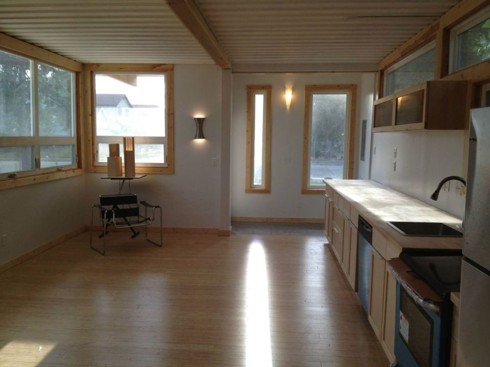 Sarah House, an affordable green container home with 1 bedroom in 672 sq ft. | www.facebook.com/SmallHouseBliss