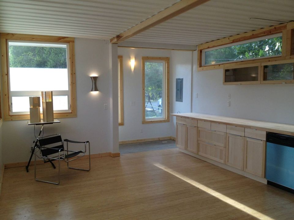 Sarah House, an affordable green container home with 1 bedroom in 672 sq ft. | www.facebook.com/SmallHouseBliss