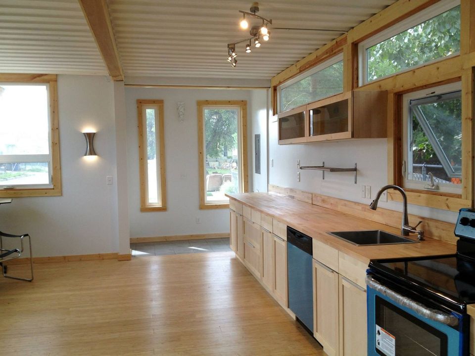 Sarah House, an affordable green container home with 1 bedroom in 672 sq ft. | www.facebook.com/SmallHouseBliss