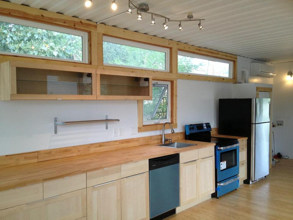 Sarah House, an affordable green container home with 1 bedroom in 672 sq ft. | www.facebook.com/SmallHouseBliss