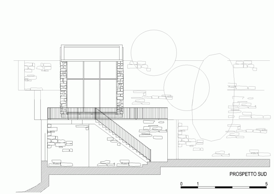 A 377 sq ft studio retreat in Italy with a stepped floor plan to follow the terraced site. | www.facebook.com/SmallHouseBliss