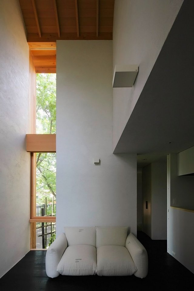 This wood family house has 4 bedrooms in a 1,359 sq ft cross-shaped floor plan. | www.facebook.com/SmallHouseBliss