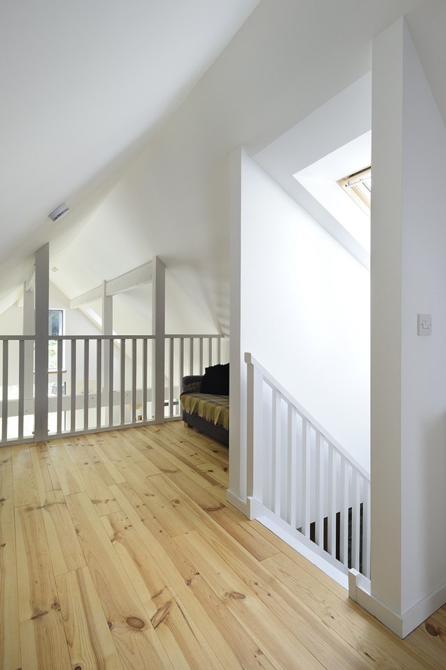 An old stone horse barn in Scotland was converted into this small house with 1 bedroom and a large loft in 1,291 sq ft. | www.facebook.com/SmallHouseBliss