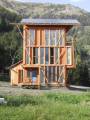The small tower house with 3 bedrooms in 839 sq ft combines a rustic look with leading edge energy efficiency. | www.facebook.com/SmallHouseBliss