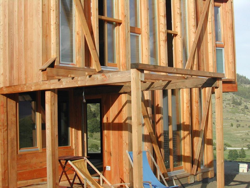 The small tower house with 3 bedrooms in 839 sq ft combines a rustic look with leading edge energy efficiency. | www.facebook.com/SmallHouseBliss