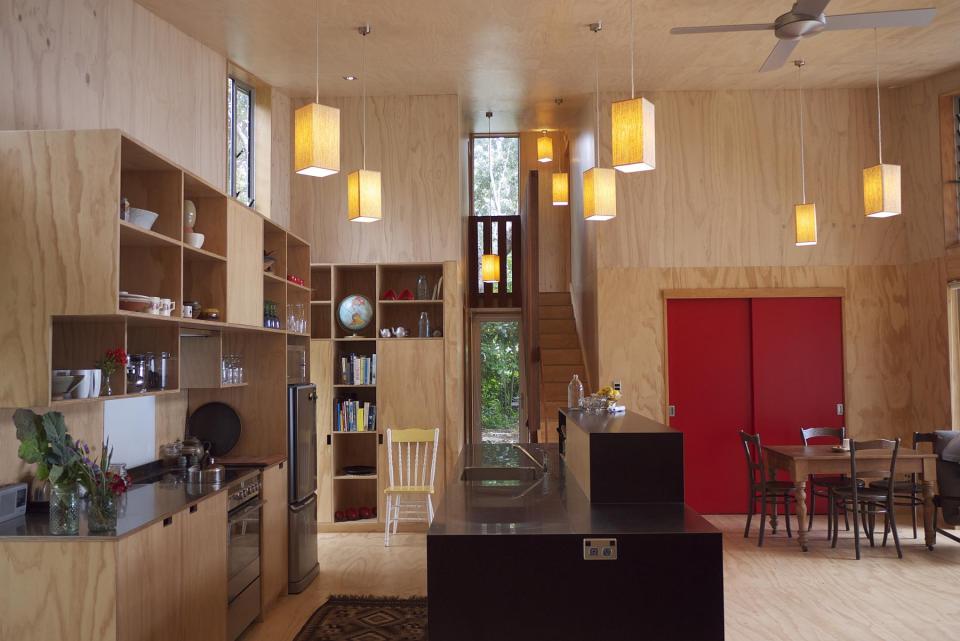 This "bach" (a simple, inexpensive vacation house) for a New Zealand family has 4 bedrooms in 1,507 sq ft. Designed by architects Bonnifait + Giesen, Atelierworkshop. | www.facebook.com/SmallHouseBliss