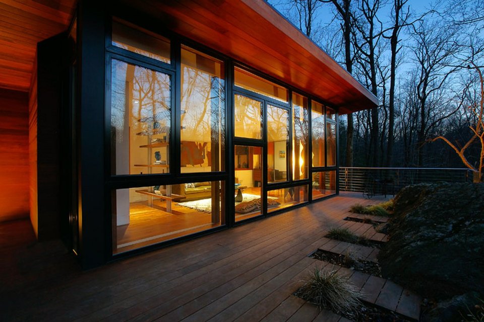 A 300 sq ft studio retreat in the woods designed for quiet contemplation. | www.facebook.com/SmallHouseBliss