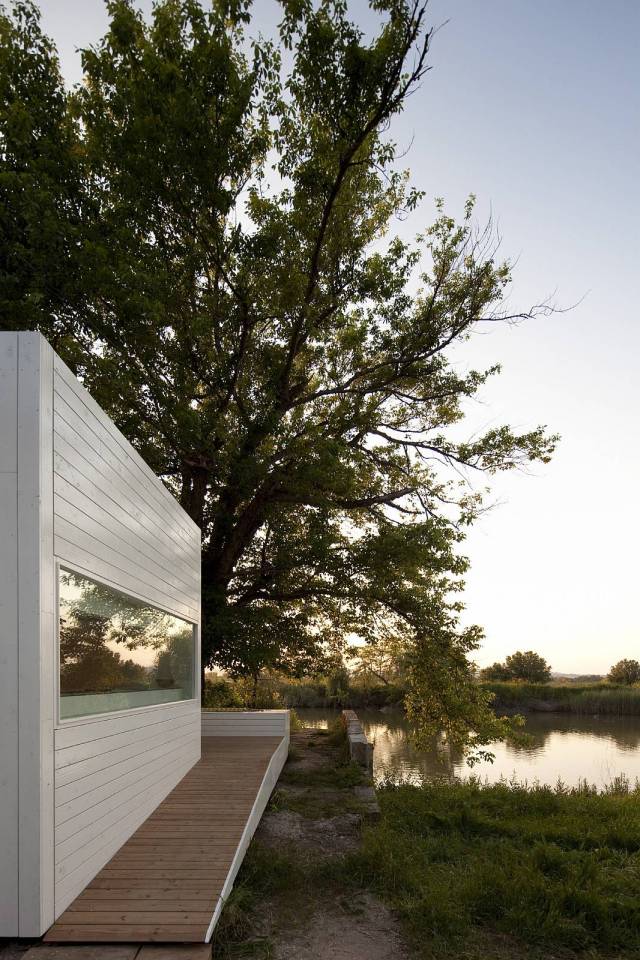 Treehouse Riga, a compact modular home with 2 bedrooms in just 474 sq ft. A sliding wall gives it a flexible floor plan. | www.facebook.com/SmallHouseBliss