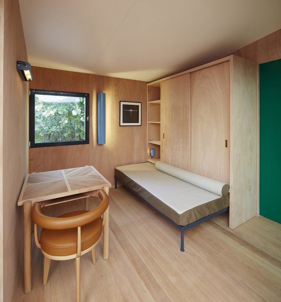 A low-cost vacation home designed in 1934 by architect Charlotte Perriand was built 80 years later by Louis Vuitton. | www.facebook.com/SmallHouseBliss