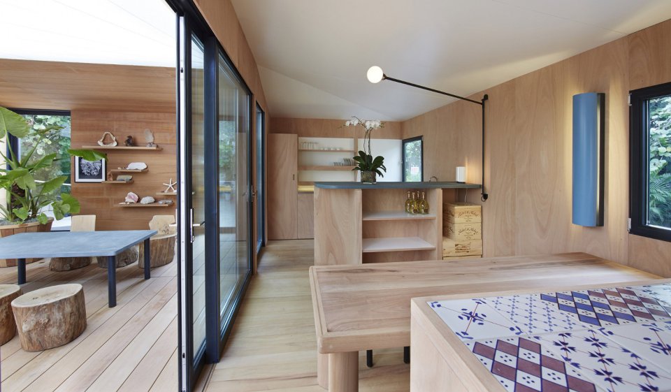 A low-cost vacation home designed in 1934 by architect Charlotte Perriand was built 80 years later by Louis Vuitton. | www.facebook.com/SmallHouseBliss