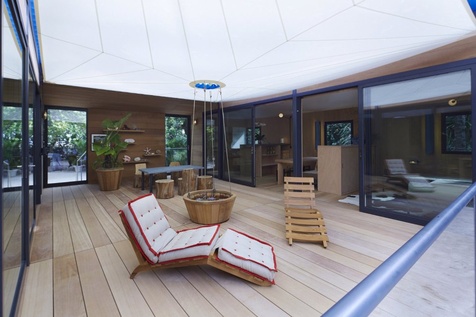 A low-cost vacation home designed in 1934 by architect Charlotte Perriand was built 80 years later by Louis Vuitton. | www.facebook.com/SmallHouseBliss