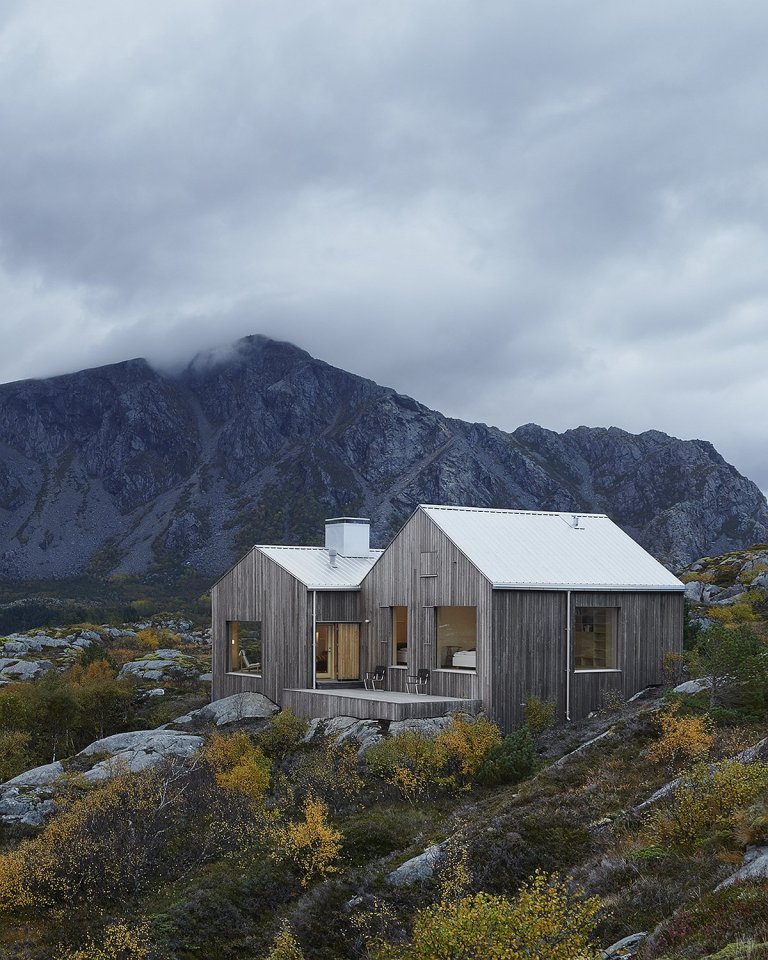 This family vacation cottage on a remote Norwegian island was modeled on traditional boat sheds. It has 3 bedrooms in 1,507 sq ft. | www.facebook.com/SmallHouseBliss