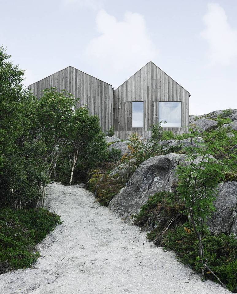 This family vacation cottage on a remote Norwegian island was modeled on traditional boat sheds. It has 3 bedrooms in 1,507 sq ft. | www.facebook.com/SmallHouseBliss