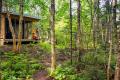 Chalet EXP, a modern 320 sq ft studio cabin for vacation rentals in a Quebec provincial park. | www.facebook.com/SmallHouseBliss