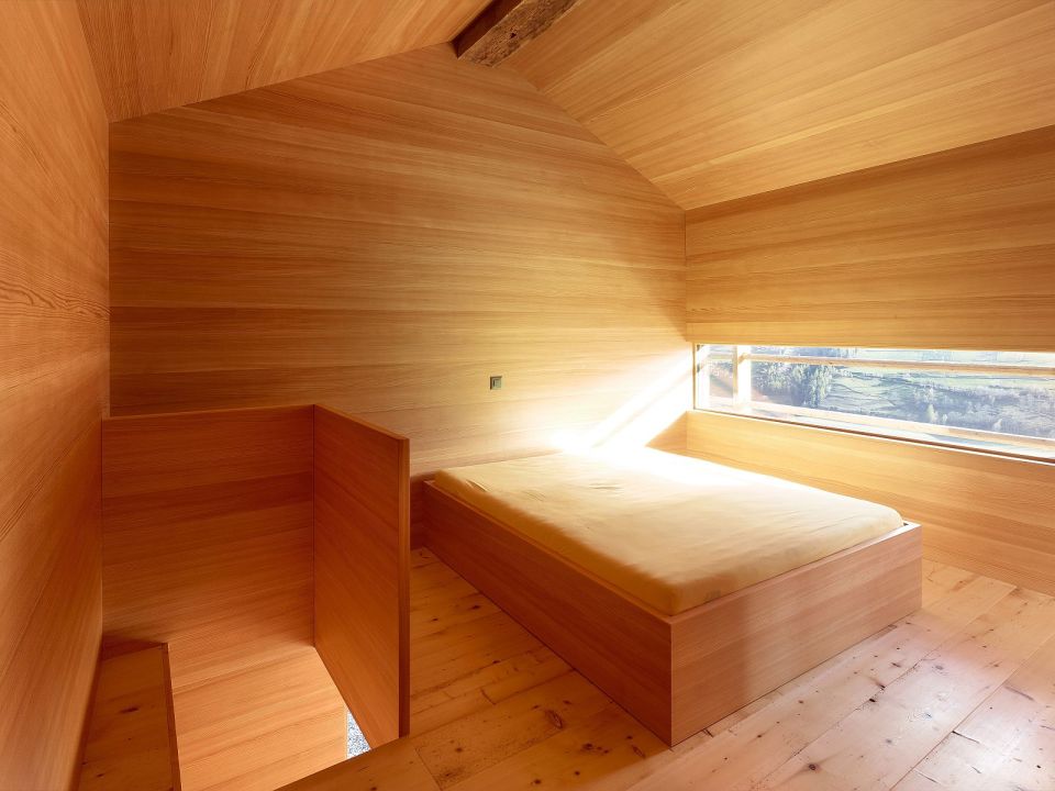 An old granary in a tiny Swiss hamlet was converted into this alpine cabin. It has 2 bedrooms in roughly 500 sq ft. | www.facebook.com/SmallHouseBliss