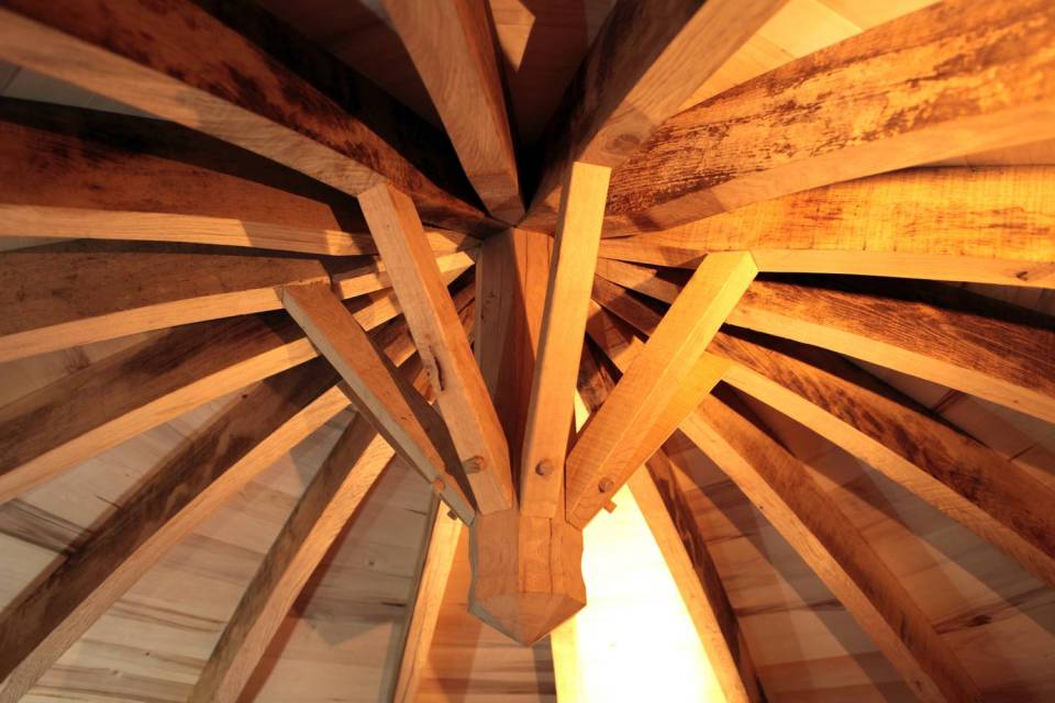 Cabane Hautefort at Châteaux Dans Les Arbres is a luxury treehouse with 3 bedrooms and a full kitchen and bath in 603 sq ft. | www.facebook.com/SmallHouseBliss