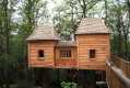 Cabane Hautefort at Châteaux Dans Les Arbres is a luxury treehouse with 3 bedrooms and a full kitchen and bath in 603 sq ft. | www.facebook.com/SmallHouseBliss