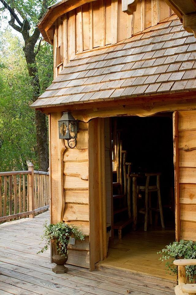 Cabane Milandes at Châteaux Dans Les Arbres is a luxury treehouse with 1 bedroom in 388 sq ft. | www.facebook.com/SmallHouseBliss